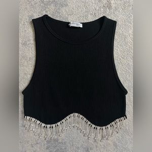 ZARA Seamless Rhinestone Top